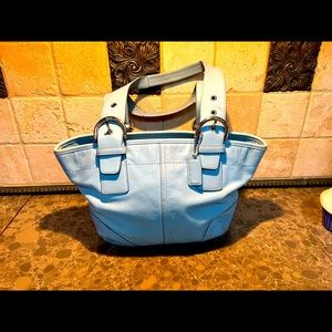 Blue coach purse
